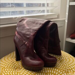 Vince Camuto Dark Red Heeled Boots